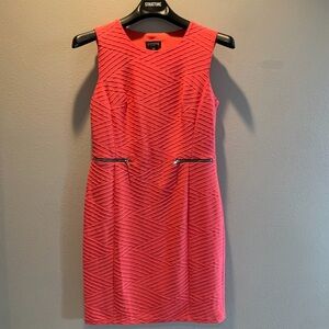 Enfocus Studio Coral Textured Mini Dress